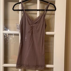 NWT BKE  Lace Trim Chemise in Brown